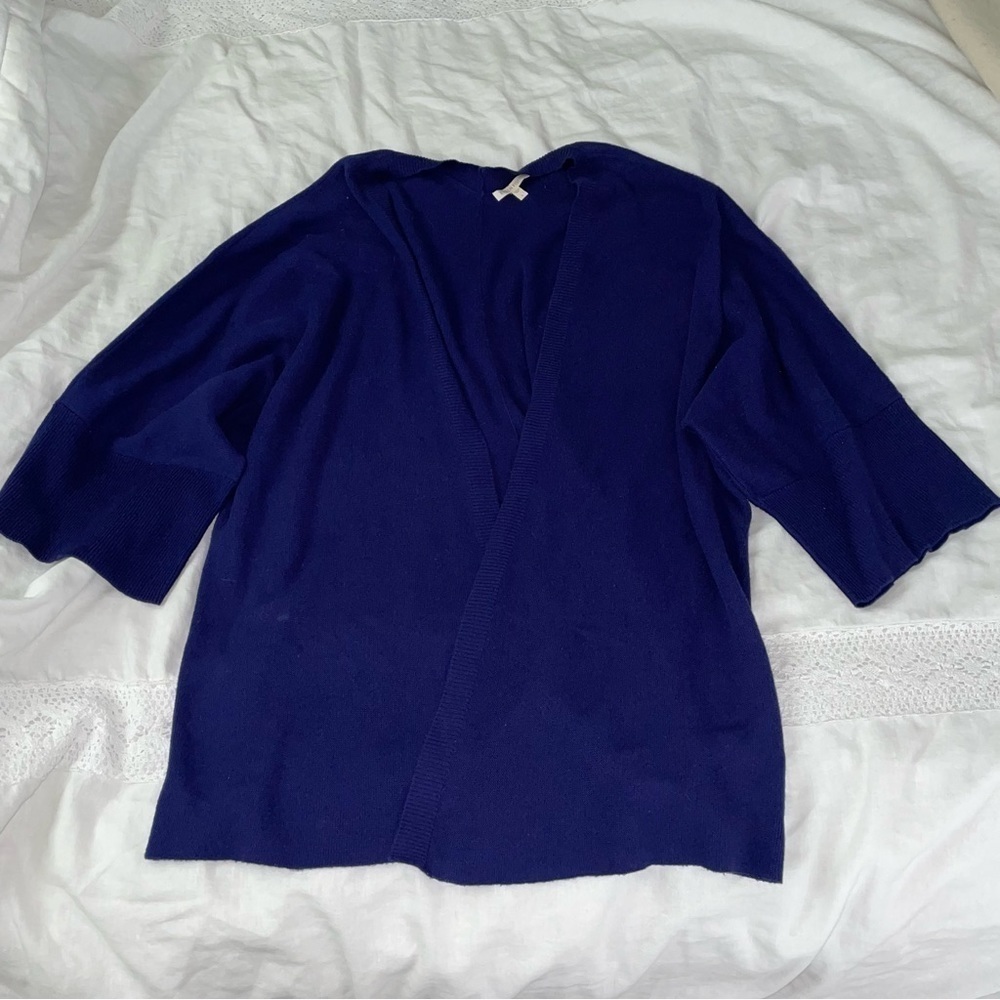 Eileen Fisher SMALL 100% organic cotton open front cardigan Oversized